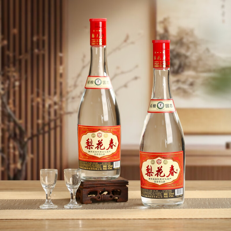 梨花春·金标 【国家非遗】 纯粮固态发酵特级口粮酒53度 清香型475ml 42度 475mL 6瓶