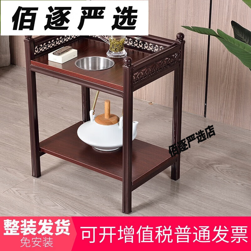 润华年麻将桌边茶几茶水架麻将机旁边小茶几棋牌室专用麻将桌放茶杯的架 黑色大缸 (单个价格) 2个起双