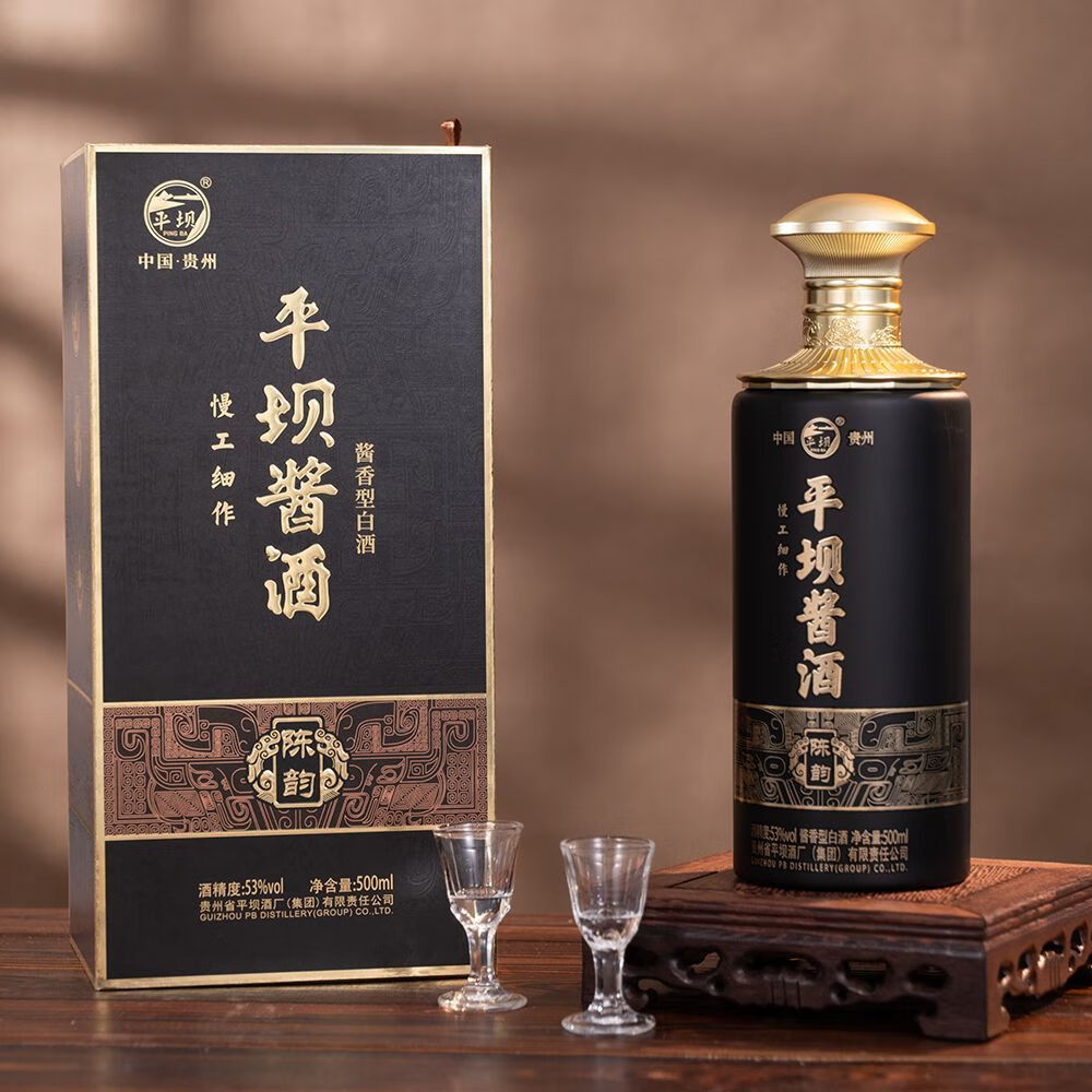 平坝窖酒 贵州酱香型白酒53度500ml粮食酒 年货节送礼 53度 500mL 6瓶 陈韵 整箱装
