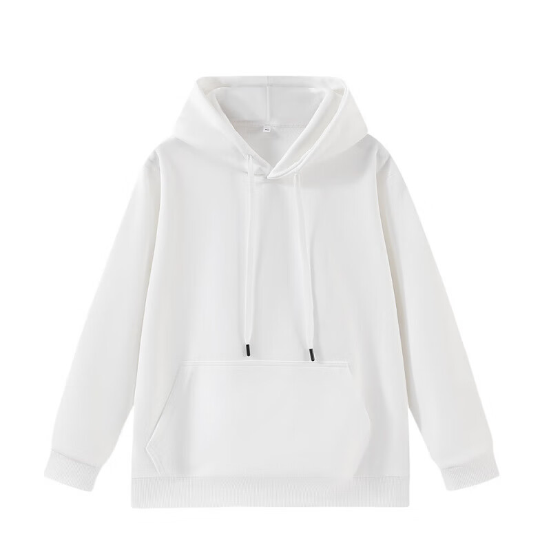 凡客诚品（VANCL）官方店连帽卫衣男秋季休闲运动长袖上衣外套 白色 3XL