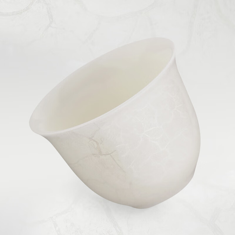 钰铨龙门 天工银珀玉润杯 首创星珀流银德化传统中国白高端纯手工品茗茶杯 天工银珀·银珀玉润杯(首创收藏版)