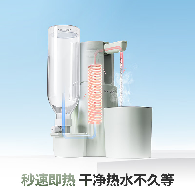 飞利浦(PHILIPS)即热式饮水机便携式烧水壶旅行电热水壶折叠迷你小型烧水器ADD4844 即热型 ADD4844 绿色