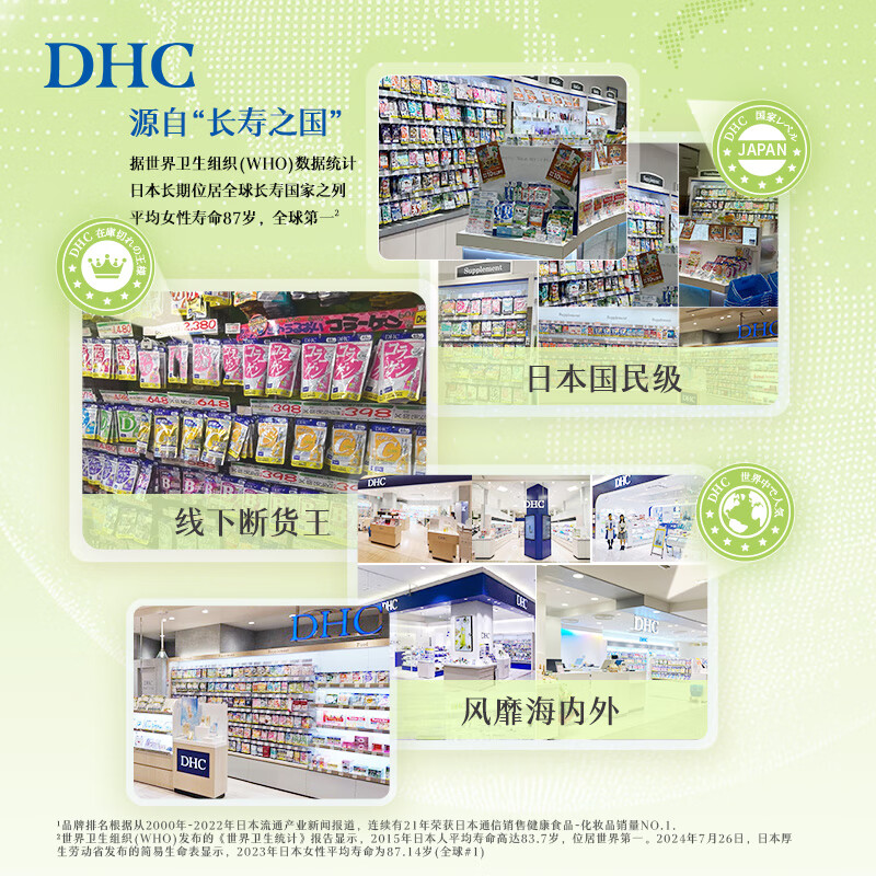 蝶翠诗（DHC）血糖值对策片 成年人中老年人降低抑制糖吸收 呵护血脂血管 进口 血糖值对策60日周期装- 90粒*2袋