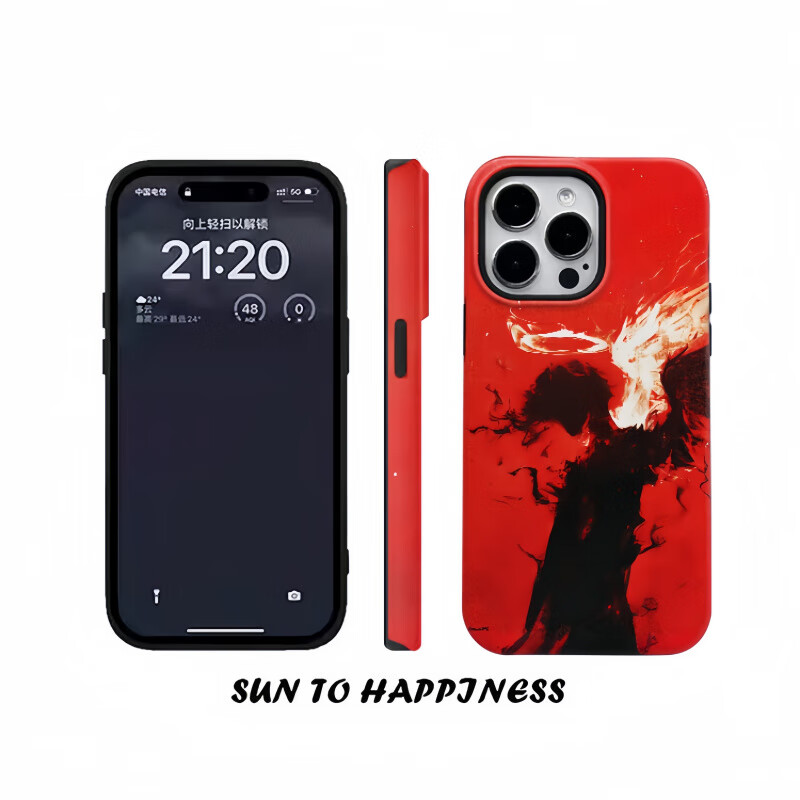 易淘制造适用于 于iPhone15promax iPhone_11_Pro 菲林二合一【磨砂】大孔