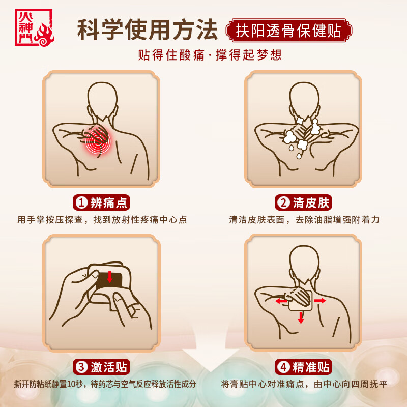 火神门扶阳透骨保健贴 （温经通络） 一盒 10贴/盒