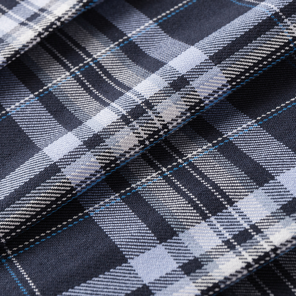 马骑顿梭织半裙 蓝格 150