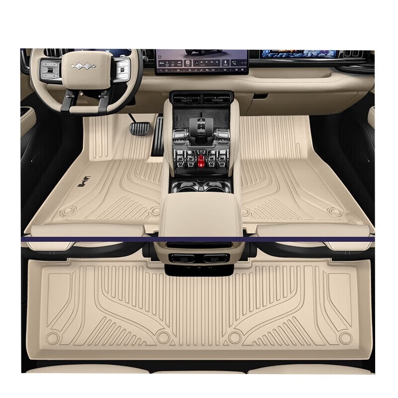 适用于方程豹全系TPE脚垫方程豹5内饰改装方程豹钛3用品方程豹8用 双层款【雀羽红+耐磨王】 方程豹钛3