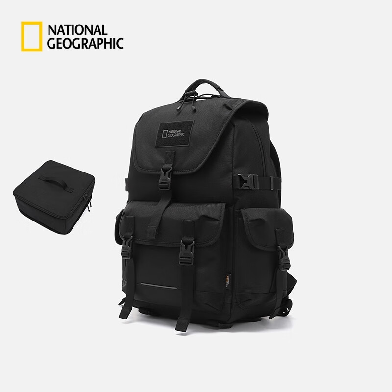 国家地理（National Geographic）25秋新品NRN男女同款户外通勤双肩包 黑色BLACK 000