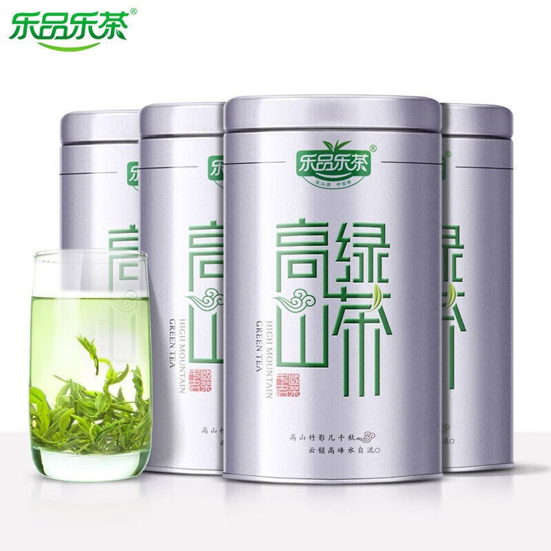 乐品乐茶高山绿茶新茶日照绿茶特级浓香型毛尖春茶500g125g4罐 茶日照绿茶特级浓香型毛尖春茶500g125g*4罐