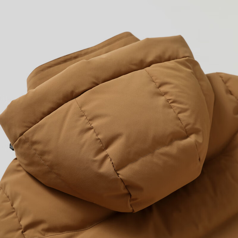 雪中飞秋冬新款男士休闲防风保暖工装大口袋立领连帽羽绒服 黑色|8056 XL /180/96A