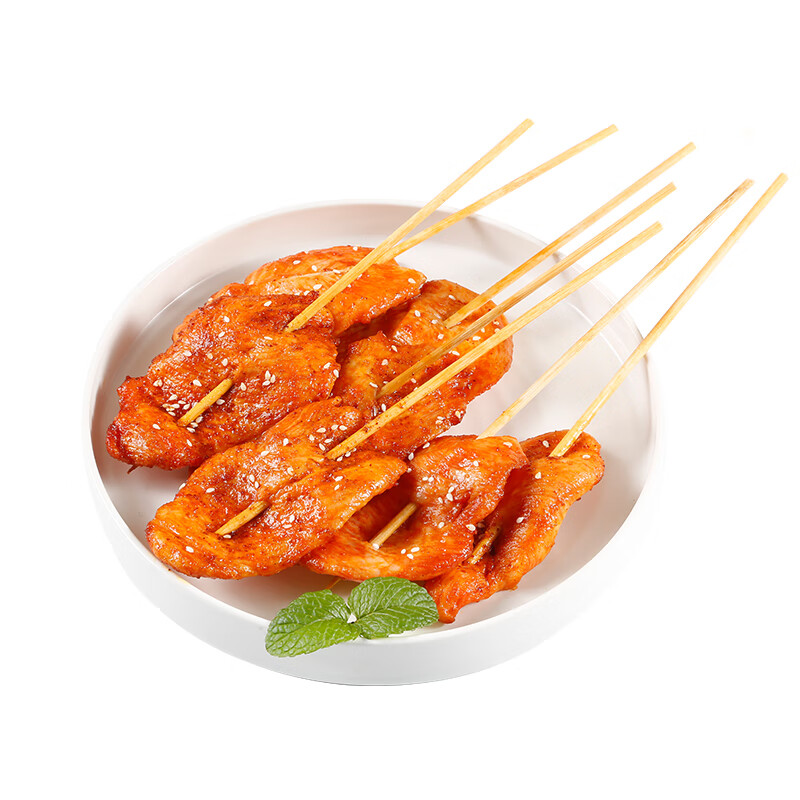 夏星里脊肉片里脊肉串半成品手抓饼奥尔良烧烤油炸鸡肉串空气炸锅食材 【超大串】4斤40串(约50g/串)送上校鸡块