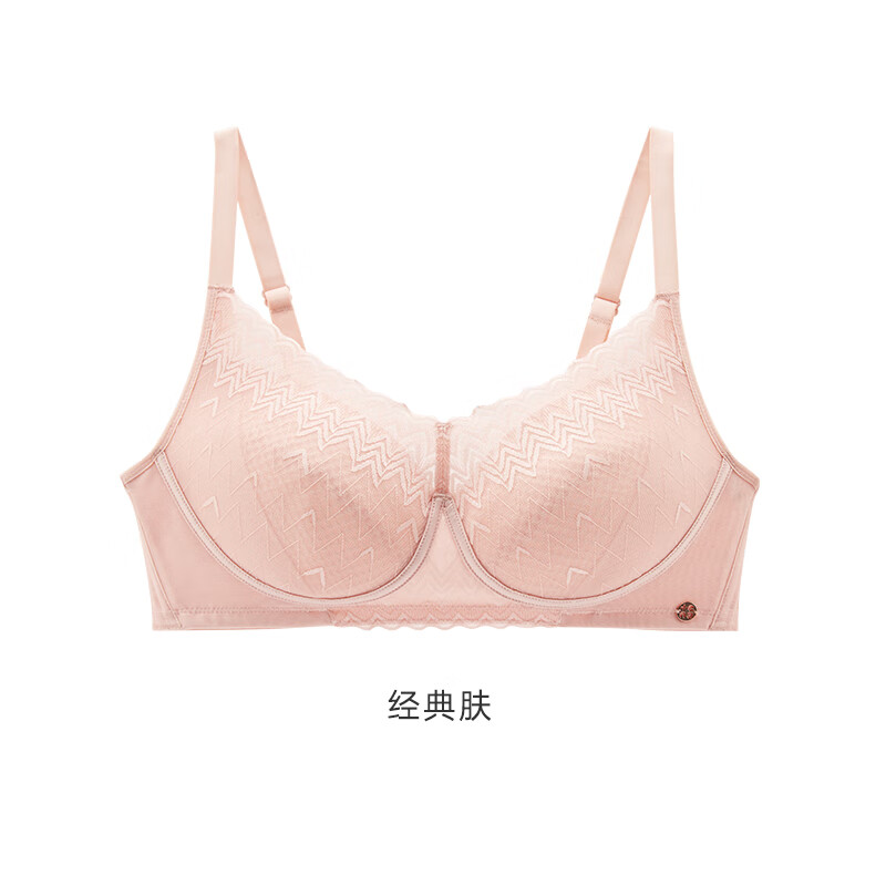 爱慕义乳超薄透气文胸假乳文胸术后大胸显小透气软支撑小罩杯晚荞 经典肤 80B