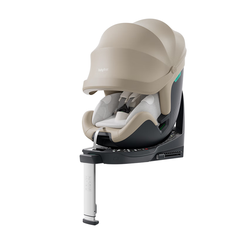 寶貝第一(Babyfirst)汽車靈悅3+安全座椅0-4-7歲嬰兒童寶寶360車載i-size認(rèn)證 奶茶杏【新法規(guī)】