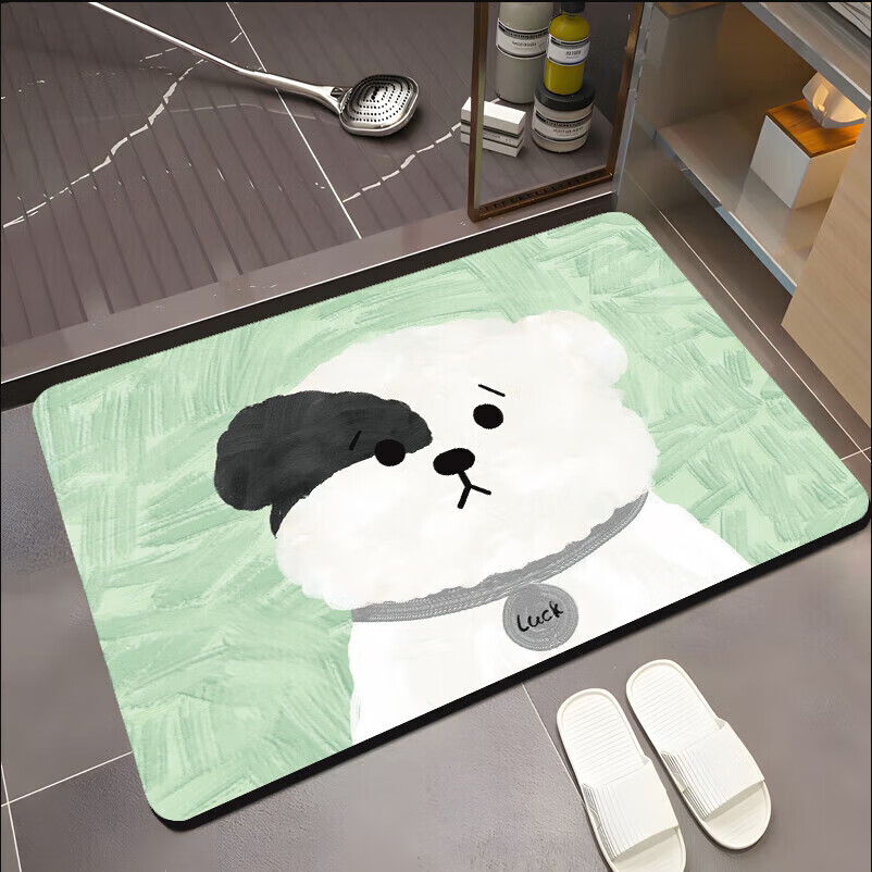 宝格鸟浴室地垫吸水入户厨房卫生间厕所进门口防滑脚垫家用垫子 emo 50*80CM
