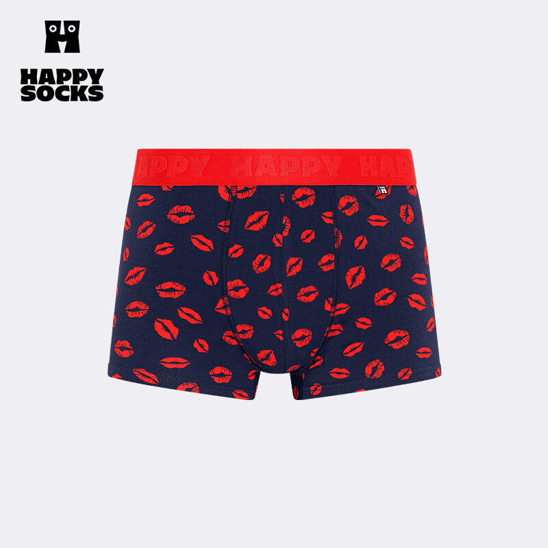 Happy Socks瑞典潮牌男士内裤个性四角裤满印平角裤 热吻 L 京东折扣/优惠券