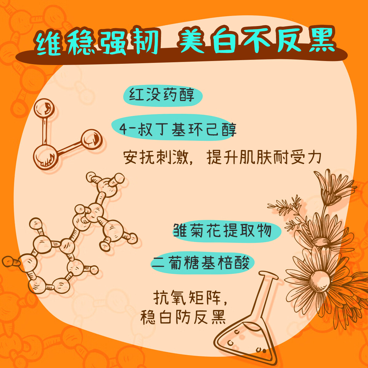 吾相577大白罐精华面霜美白提亮去黄淡斑保湿补水面部祛斑霜男女 多种肤质（需建立耐受） 30g