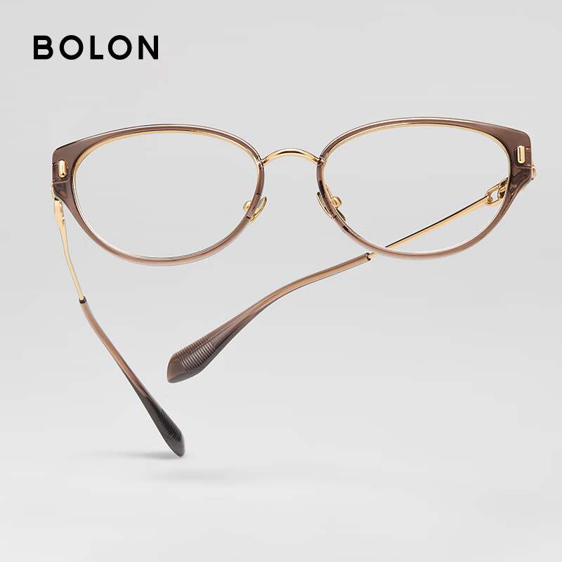 暴龙(BOLON)近视眼镜框 杨紫同款优雅猫眼时尚镜架 近视配镜 BA6019 精选 B21-冷茶棕色 此项仅单框-镜框支持试戴
