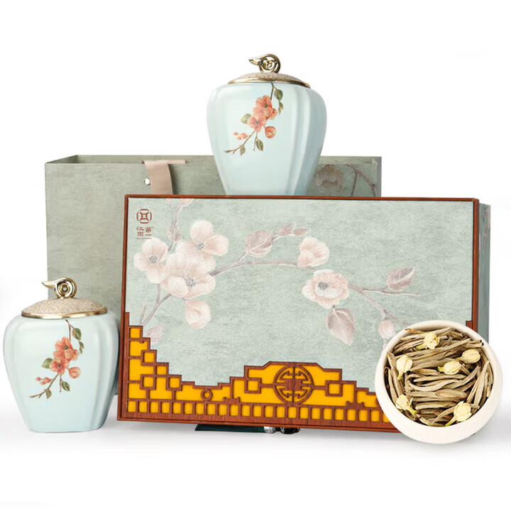 第一江南（FIRST SOUTHRIVER）江南茉莉花茶橫縣濃香特級新茶茉莉龍豪綠茶葉禮盒中秋節 【】茉莉花茶禮盒200g