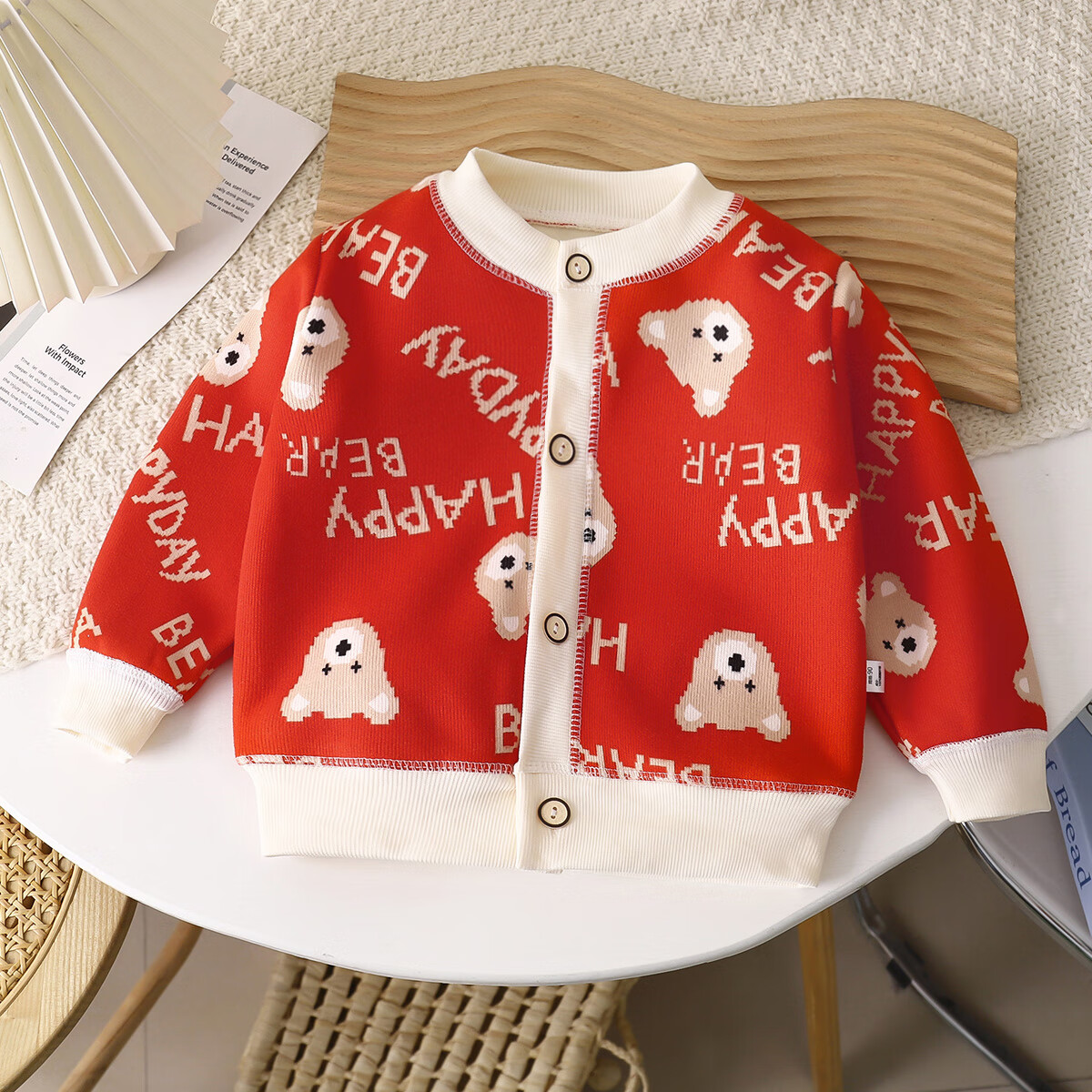 ������2025�ﶬ�¿��ͯ�ٴ���֯������Ůͯ������ů�����Ӻ��⴩ë�� WT04-��ɫС�� 80 ����������65-75CM�� 21.9Ԫ