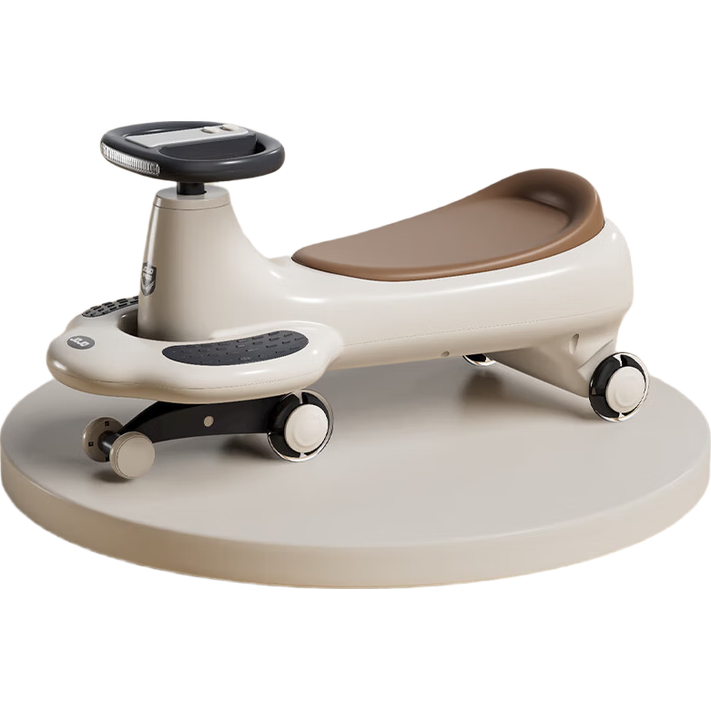 扭扭车儿童1岁新款大人可坐双人宝宝溜溜车摇摇摆婴儿车礼物 扭扭车 咖色