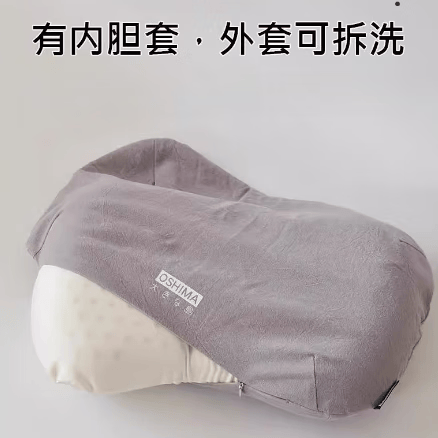 DEATKN德国椅子靠垫护腰部沙发小靠枕办公室腰靠腰枕腰垫靠背垫抱枕 久坐护腰の腰靠透气棉麻四季用：浅灰 A整体乳胶内芯非常Q软有弹性