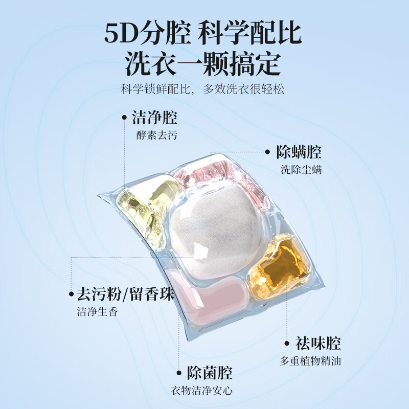 植护5D玉兰双拼洗衣凝珠大桶装持久留香三合一洗衣球香氛去污 【玉兰香】100颗*1桶