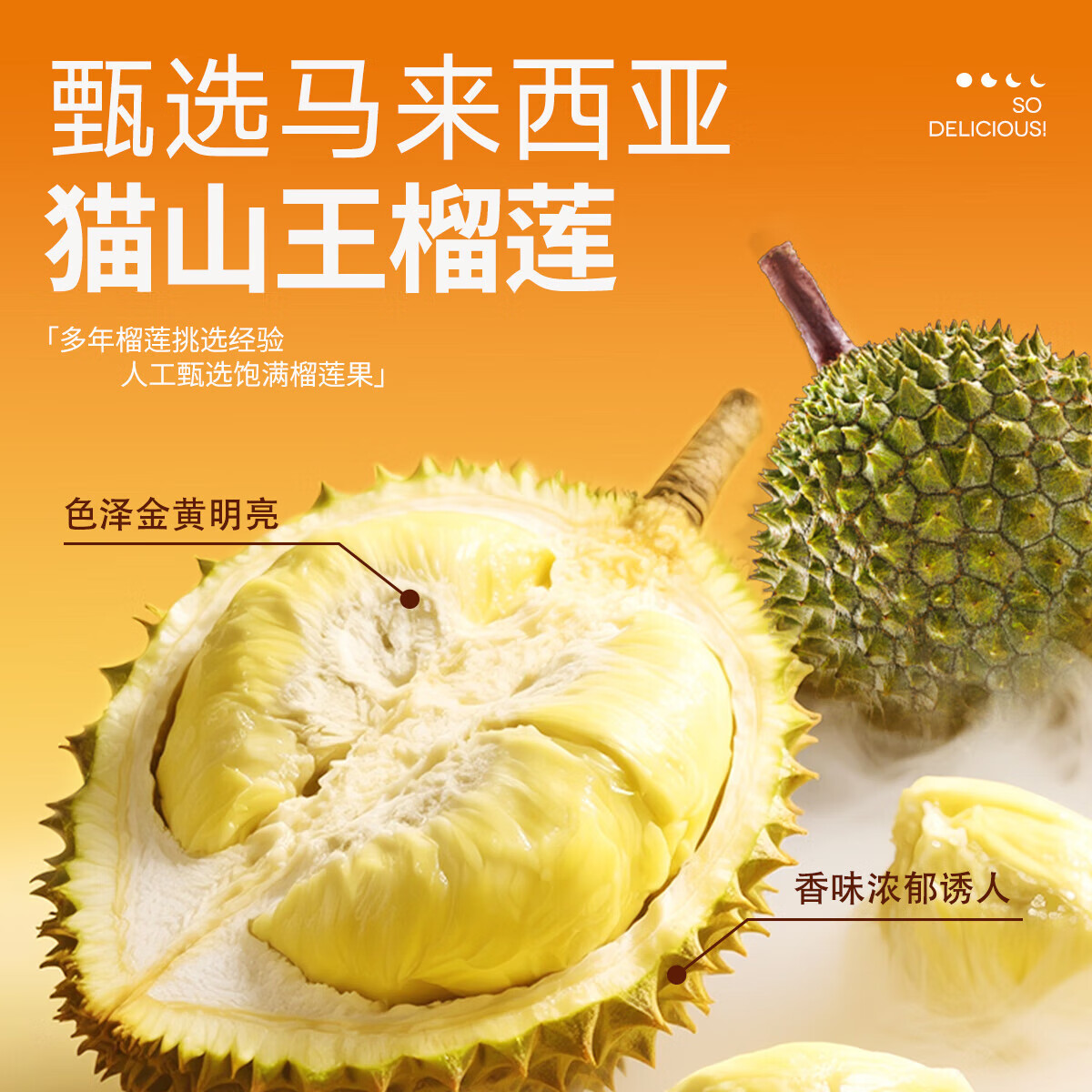 味滋源中秋双层提篮月饼礼盒装送礼佳品团购送长辈糕点心月饼广式茶点 猫山王榴莲月饼礼盒480g 1件