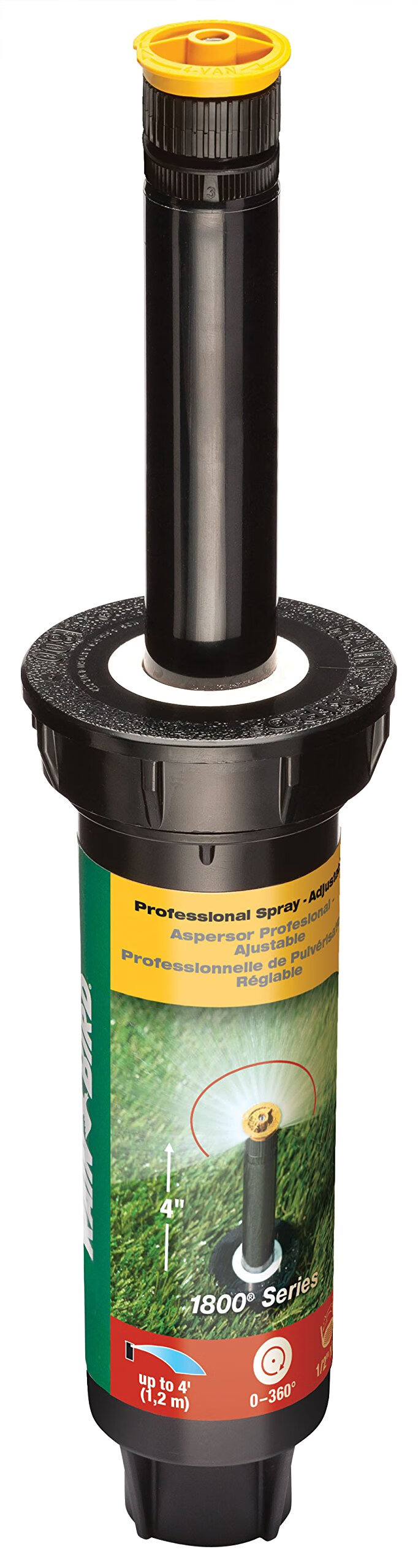 Rain Bird 1804VAN 专业弹出式洒水器 黑色 1 个 * 1 件装