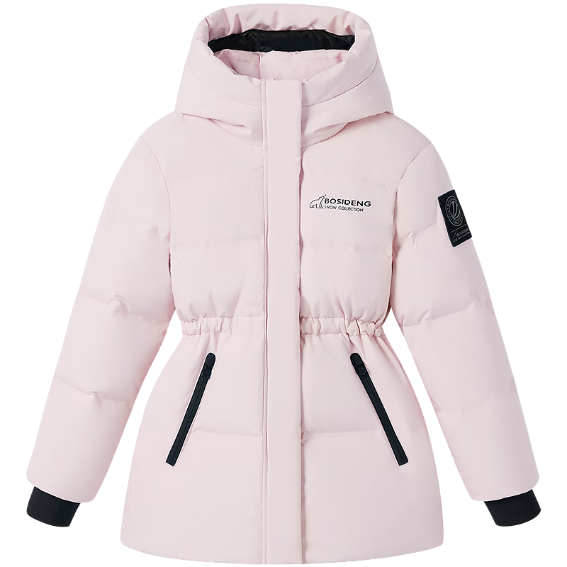 波司登（BOSIDENG）25新款羽绒服女童短款冰雪运动极寒时尚连帽保暖外套T250246806Q 极雪粉1873-趋势推荐 160 /80 约150-160cm 45kg