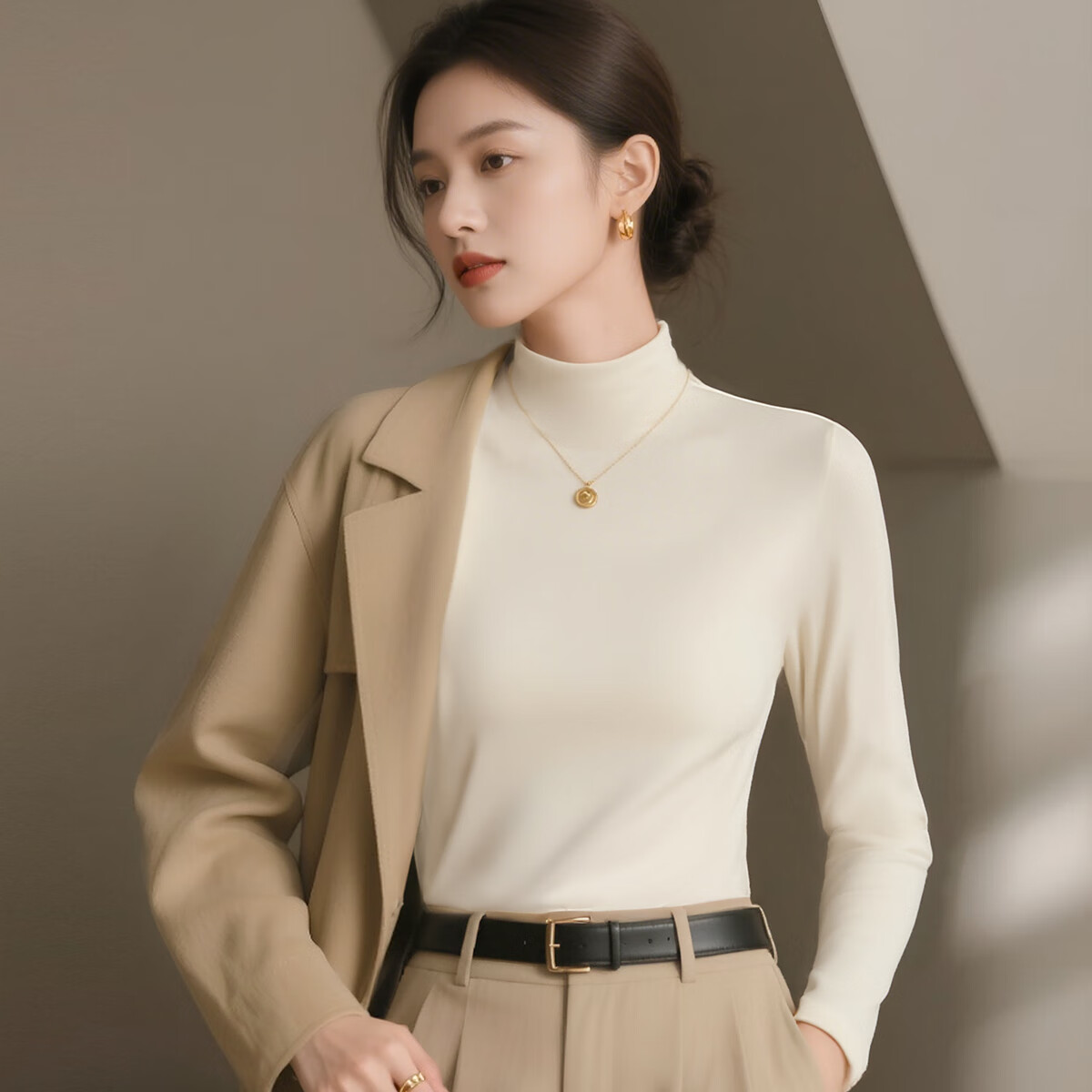 润微【燕窝蛋白润肤香氛肌底衣】秋冬半高领打底衫内搭女士保暖上衣女 米白 均码 (80-130斤可穿) 润微【燕窝蛋白润肤香氛肌底衣】秋冬半高领打底衫内搭女士保暖上衣女 米白 均码 (80-130斤可穿)