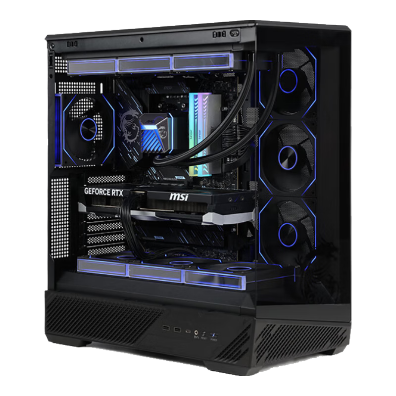 微星（MSI）英特爾【24期免息】265K i5 14600KF 5060Ti RTX5070Ti 5080主機(jī)游戲DIY組裝機(jī)電腦臺(tái)式機(jī) 酷睿全新一代265KF+5070丨2K豪華丨配置十