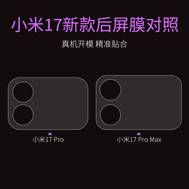莞膜适用于小米17pro后屏幕膜AR超清增透膜新款小米17promax后屏幕膜防爆防刮高清贴膜 小米17promax AR超清增透背屏膜 3片装