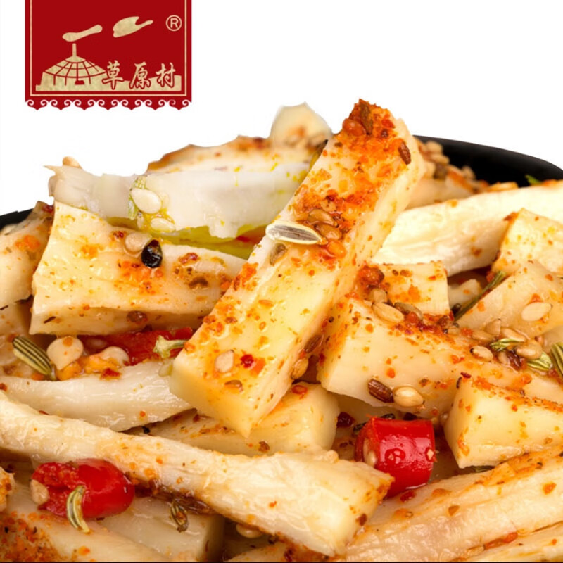 草原村牛板筋內蒙古特產(chǎn)大包裝 散裝 小包裝草原村牛板筋500g燒烤味香辣 香辣