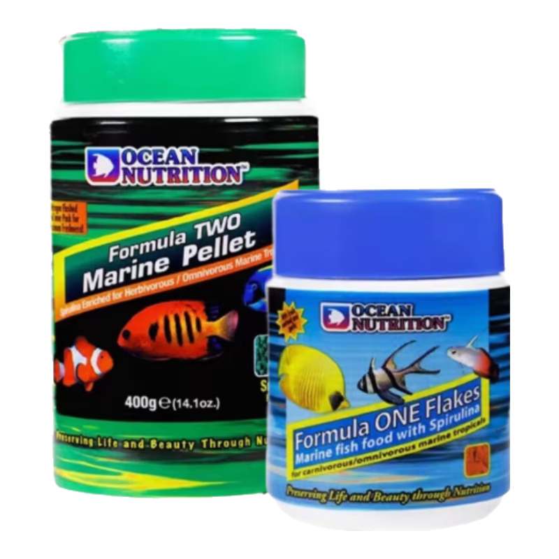 魚(yú)麒麟海水魚(yú)飼料海魚(yú)開(kāi)口魚(yú)食加蒜小顆粒腦類(lèi)珊瑚糧葷素食薄片豐年蝦糧 葷食-綜合海鮮薄片34g