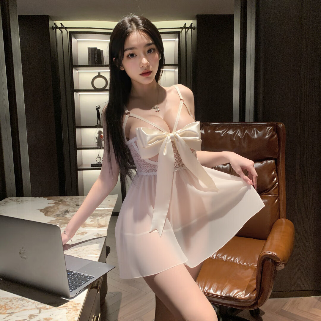 【工厂直发】内衣大码吊带蕾丝诱惑睡衣纯欲镂空系带性感火辣制服 红色睡衣 均码