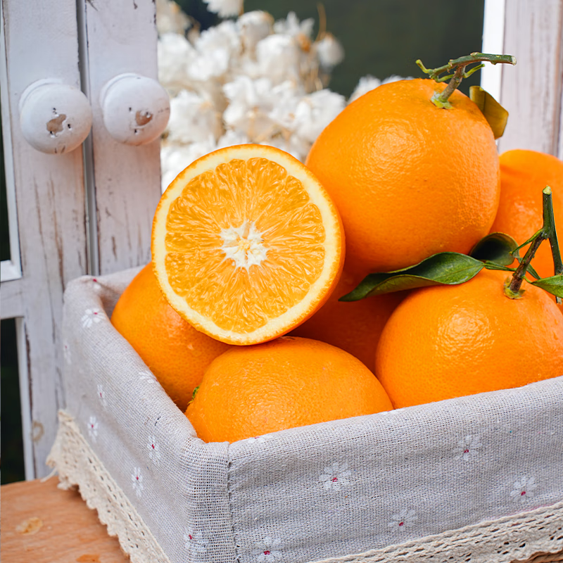 中果农茂江西赣南脐橙赣州脐橙手剥甜橙新鲜水果当季现摘橙子节日送礼生鲜 “橙”来运转-净重8.5斤【果径75-80mm】带箱