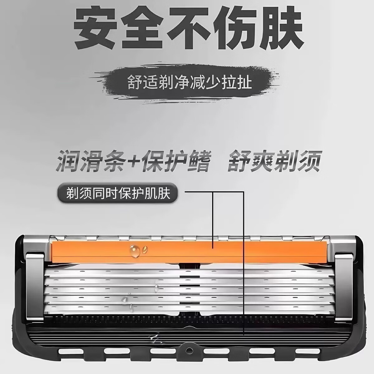 吉利德国进口吉速利手动五层剃须刀剃胡刀男士通用手动刮胡刀5刀头 2025款【1刀架+12个刀头】赠盒子