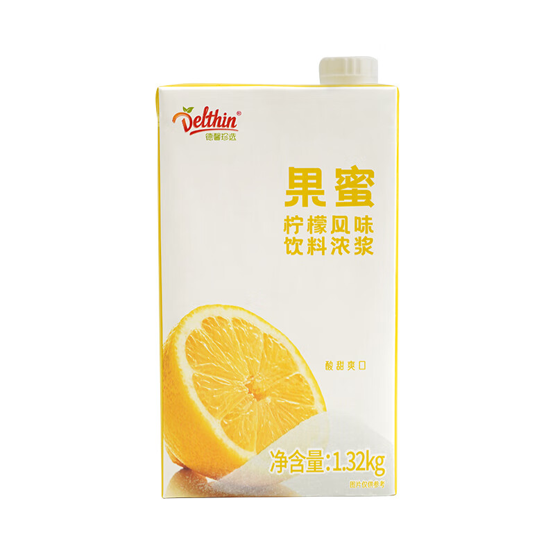 德馨珍選（Delthin）果蜜百香果檸檬水專(zhuān)用糖漿奶茶店商用飲料濃漿伴侶1.32kg 果蜜1.32kg（雪人同款）