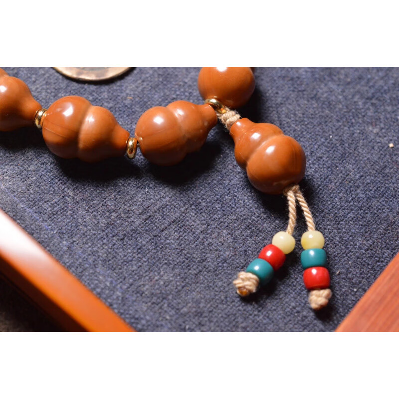 冰珂晶石橄榄核葫芦福禄手串小众款文玩不撞款男女盘玩手持把件送礼自用转 14×20