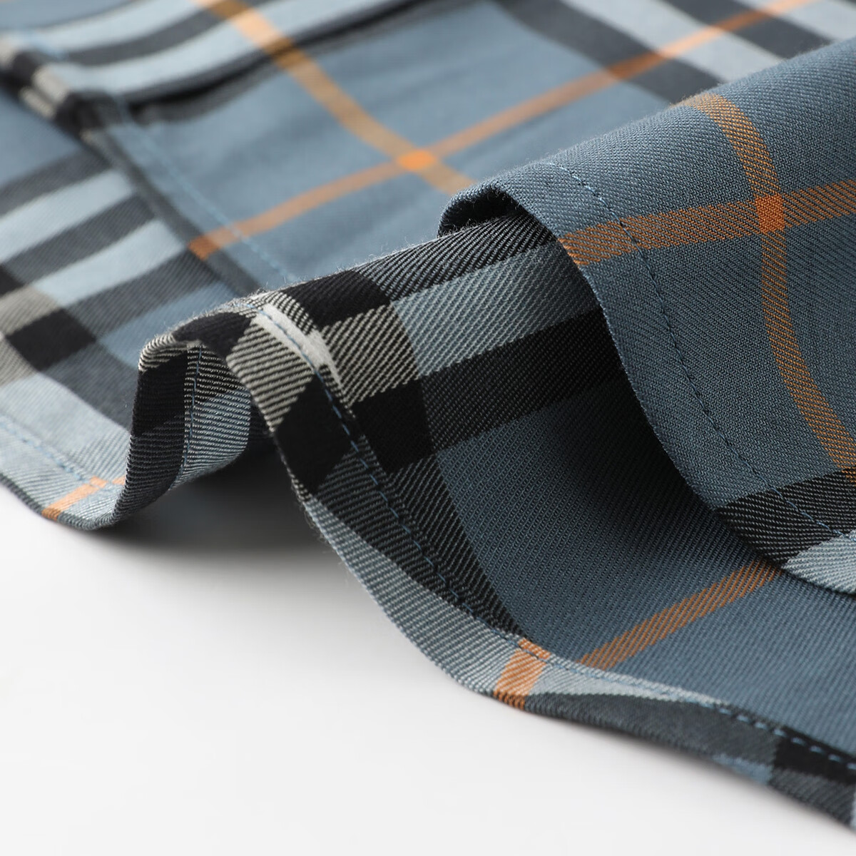 Navigare意大利小帆船时尚格纹色织衬衫男2025春秋季弹力舒适休闲简约衬衣 翠绿/灰 3XL