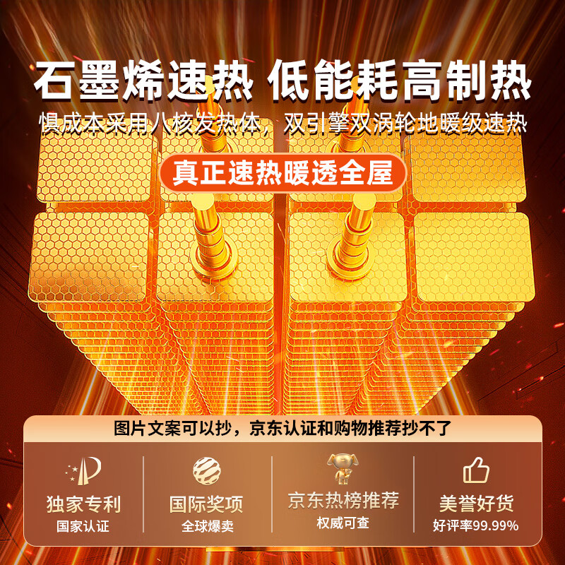 尚度【超级省电王节能丨全屋速热】电热取暖器暖风机石墨烯电暖气浴室家用大面积50平方卧室静音小太阳 机械常规版丨石墨烯双核速热丨过热保护监测丨倾倒断电 2025新款丨升温快丨超省电丨很安全