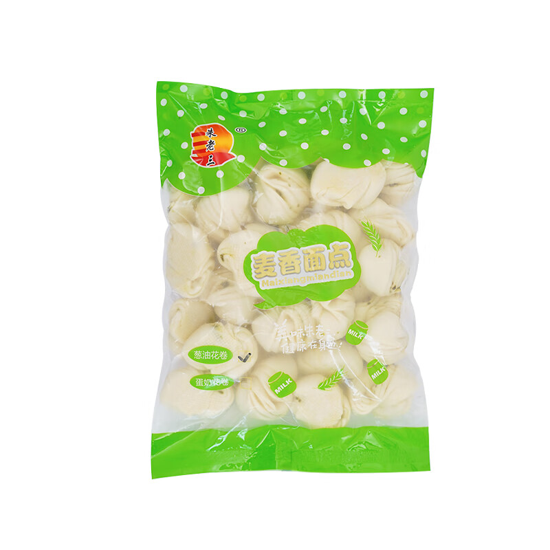 朱老三手工加热即食儿童营养速食早餐1000g速冻面食半成品葱香花卷馒头 葱油花卷  1000g*2袋装