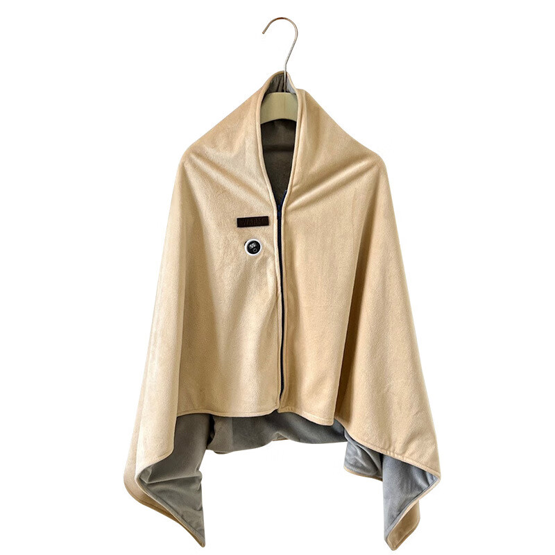 箱居电热暖身毯发热暖披肩USB免插电盖腿户外家用单人办公室午睡毯 电热披肩南极绒亲肤款