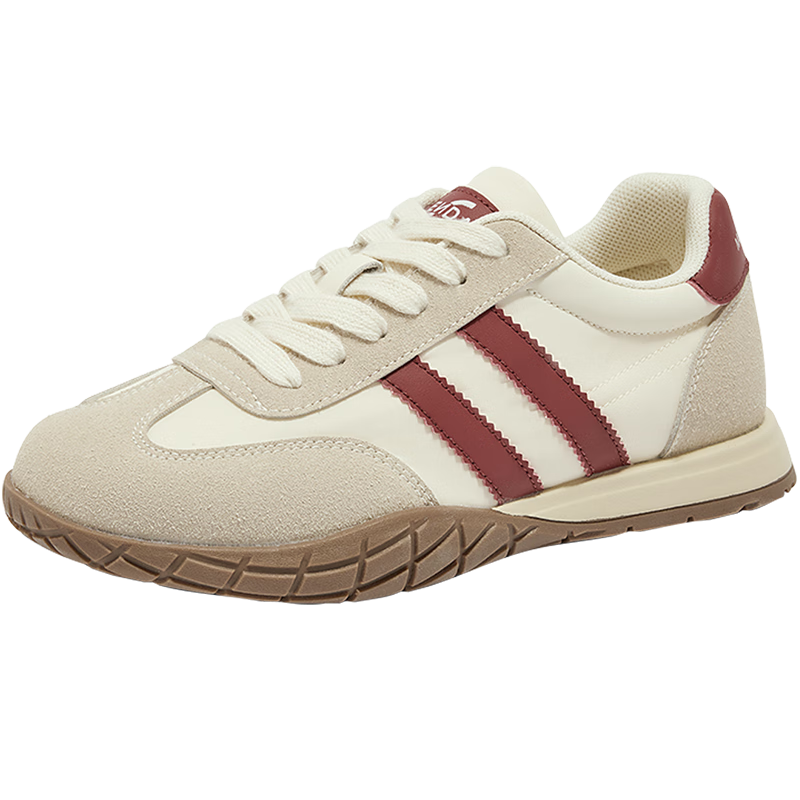 森達阿甘鞋女鞋防滑京東自營舒適戶外運動休閑鞋女士德訓(xùn)鞋 紅色 37