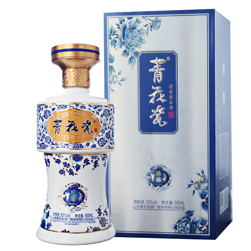 青花瓷臻酿53度清香型白酒整箱纯粮酒口粮酒中秋送礼婚宴喜酒官方旗舰店 53%vol 500mL 6瓶 【原箱直发丨店铺新品】