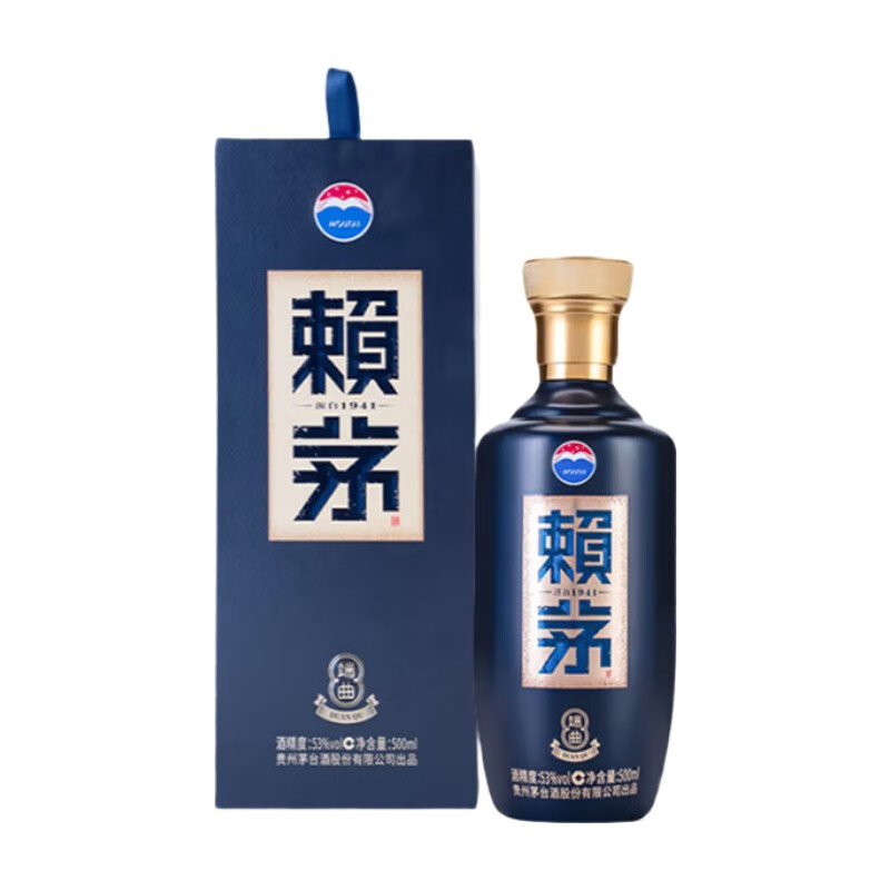 赖茅 端曲2.0 酱香型白酒 53度 500ml 单瓶装