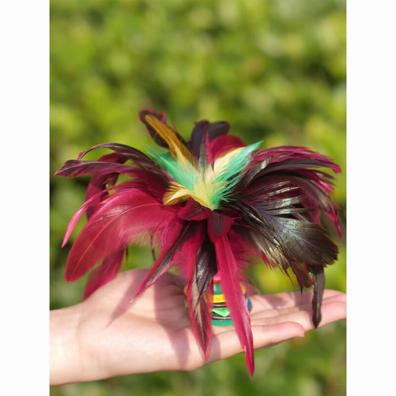 華鈴兒童運(yùn)動(dòng)雞毛毽子幼兒園比賽專(zhuān)用耐踢健身毽球小學(xué)生成人 【1個(gè)】大公雞毛毽