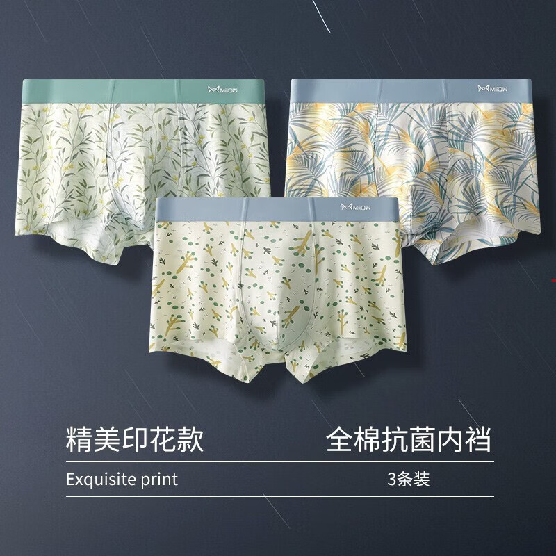 ���ڲ�����è�ˣ�MiiOW��Ī������˿�ڿ���ʿ�޺۵����̿�ͷ͸���Ľǿ�������ӡ�������ļ� ��Ҷ+��Ҷ+С����3��װ�� 5XL  (����190-210��) 104.7Ԫ��3��(��34.9Ԫ/��)