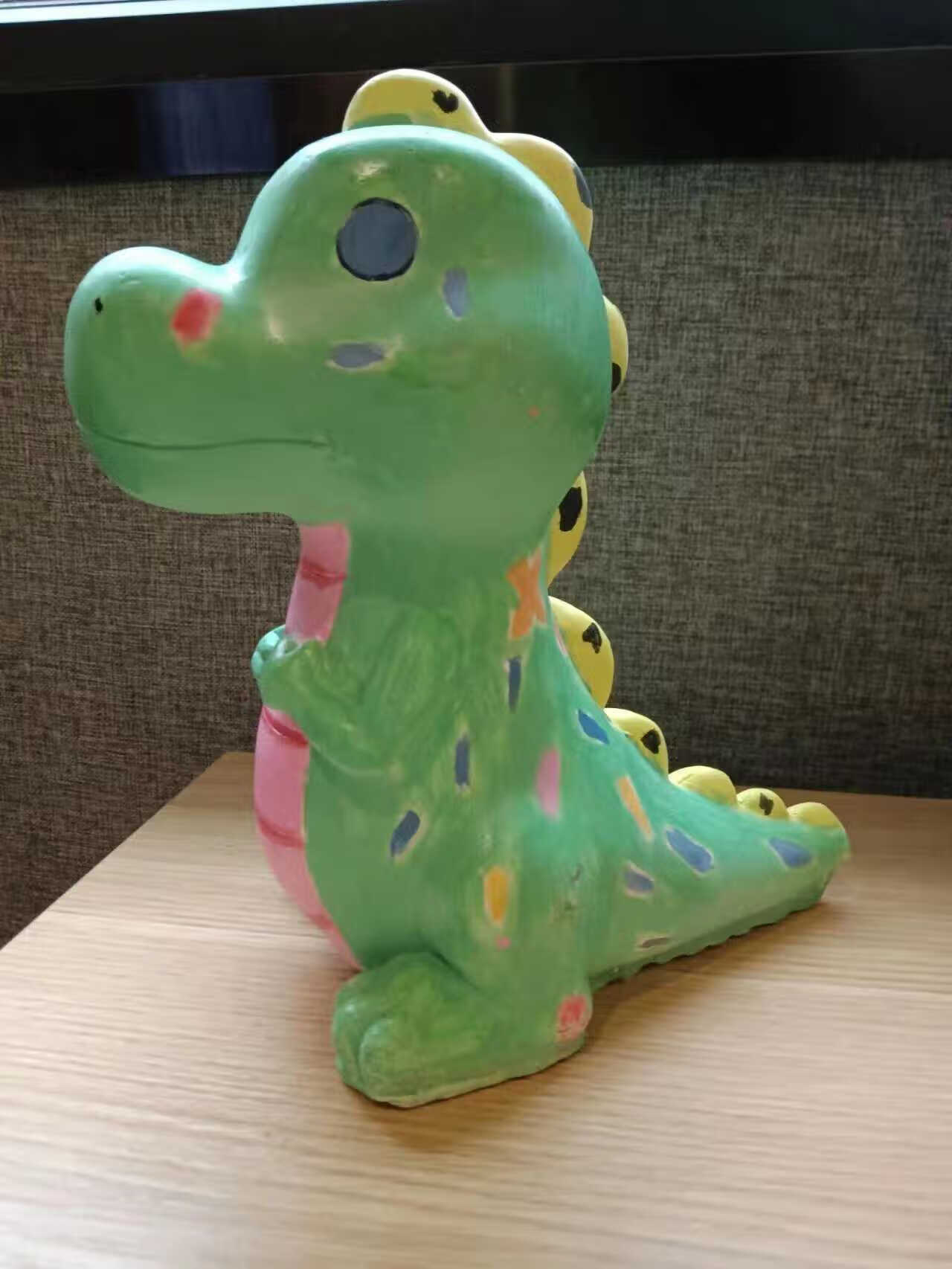 丰马石膏娃娃涂色大号小恐龙网红儿童涂鸦白胚手工diy存钱罐创意礼物