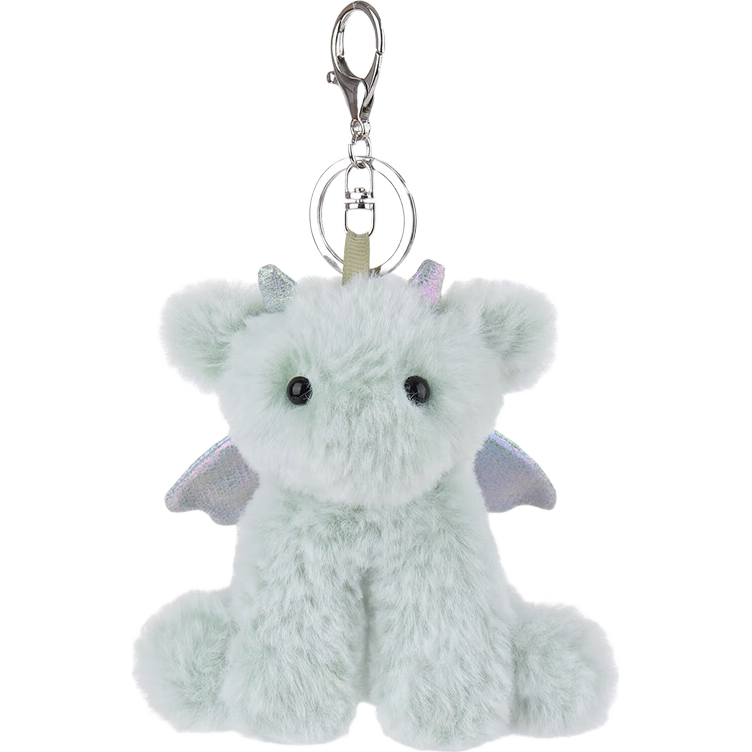 Apricot Lamb恐龍書(shū)包掛件公仔女生鑰匙扣可愛(ài)玩偶毛絨包包車(chē)掛飾 藍綠色 10cm